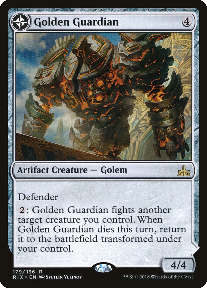 Golden Guardian // Gold-Forge Garrison [Rivals of Ixalan] | Lots Moore NSW