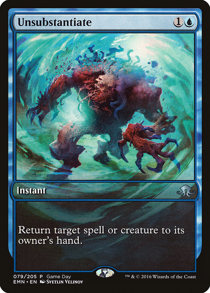 Unsubstantiate (Game Day) [Eldritch Moon Promos] | Lots Moore NSW
