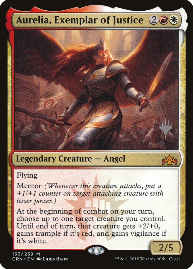 Aurelia, Exemplar of Justice (Promo Pack) [Guilds of Ravnica Promos] | Lots Moore NSW