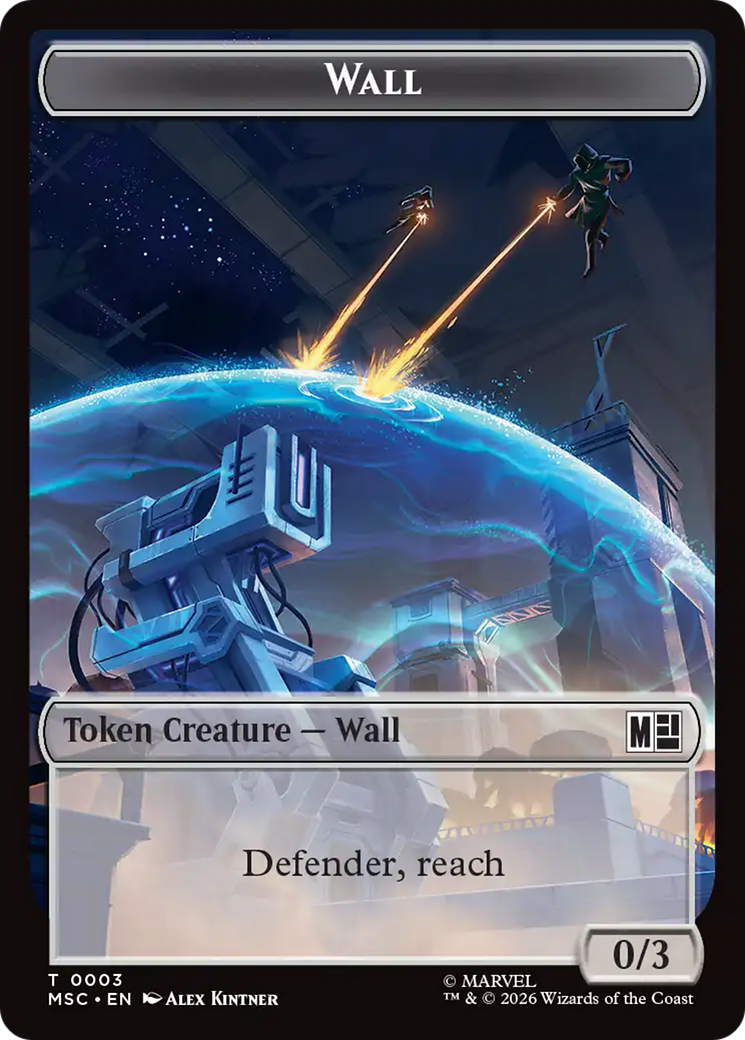 Copy (001) // Wall (003) Double-Sided Token [Marvel Super Heroes Commander Tokens] | Lots Moore NSW