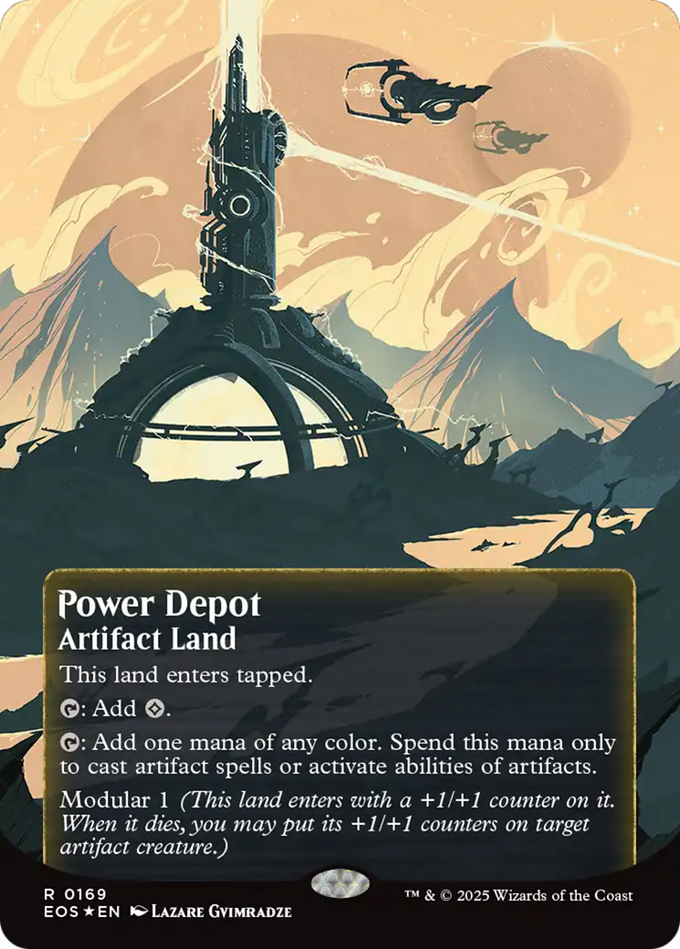 Power Depot (0169) (Borderless) (Galaxy Foil) [Edge of Eternities: Stellar Sights] | Lots Moore NSW