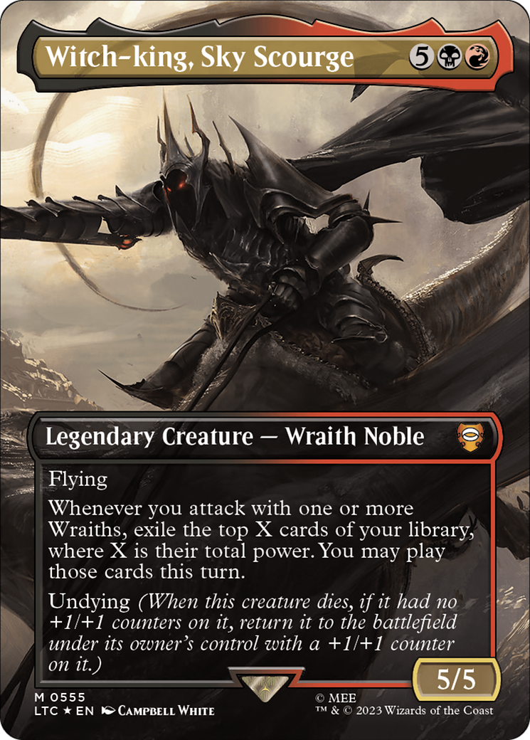 Witch-king, Sky Scourge (Borderless) (Surge Foil) [The Lord of the Rings: Tales of Middle-Earth Commander] | Lots Moore NSW