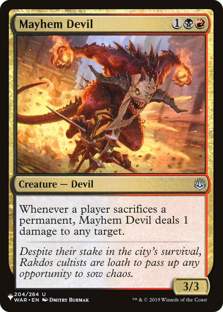 Mayhem Devil [The List] | Lots Moore NSW