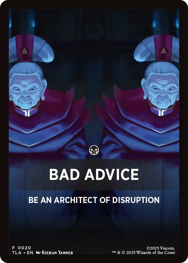 Bad Advice Theme Card [Avatar: The Last Airbender Tokens] | Lots Moore NSW