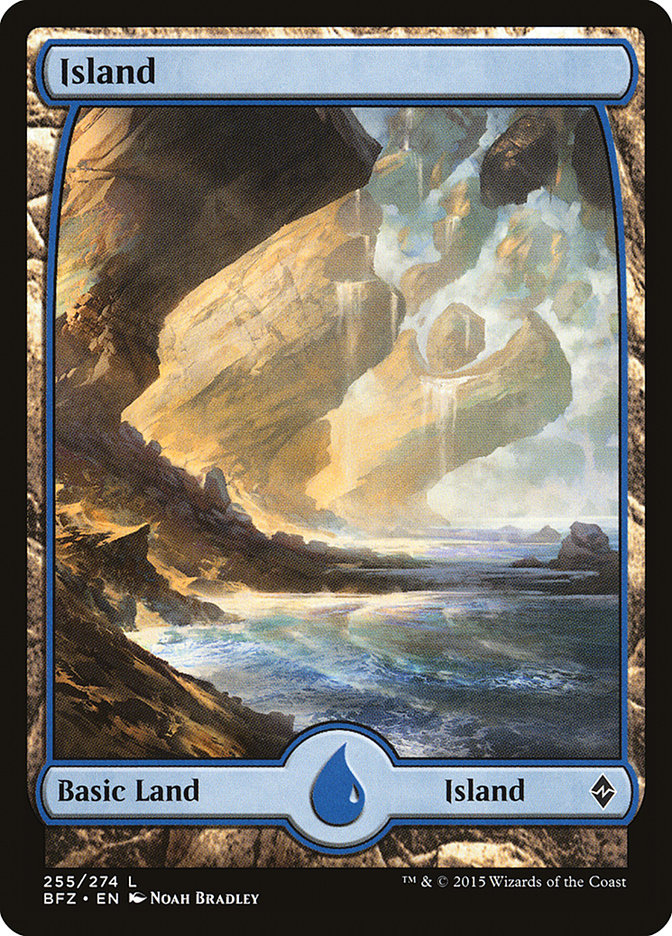 Island (255) (Full Art) [Battle for Zendikar] | Lots Moore NSW