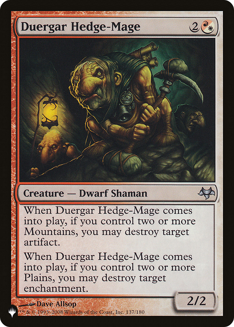 Duergar Hedge-Mage [The List] | Lots Moore NSW