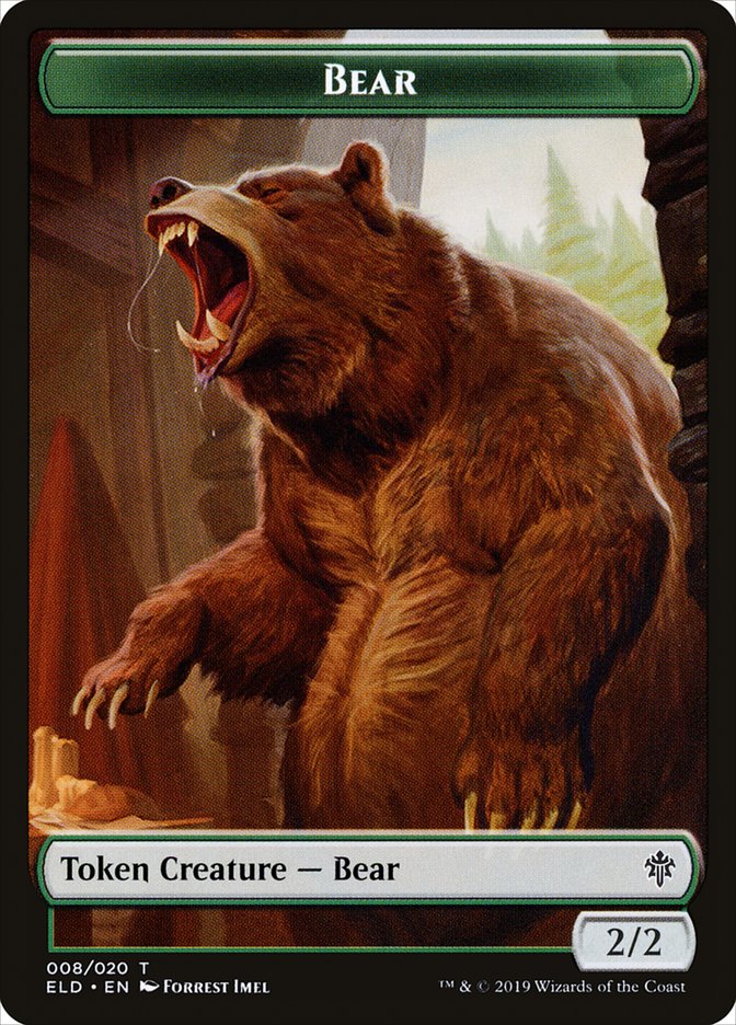 Bear Token [Throne of Eldraine Tokens] | Lots Moore NSW