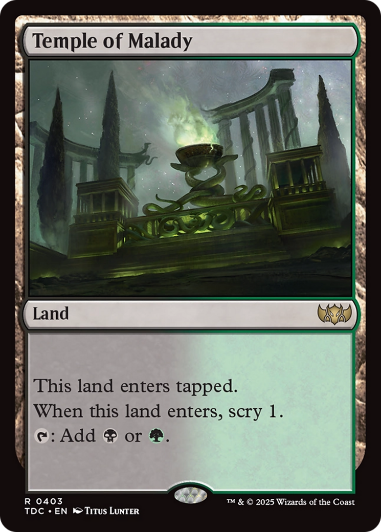 Temple of Malady [Tarkir: Dragonstorm Commander] | Lots Moore NSW