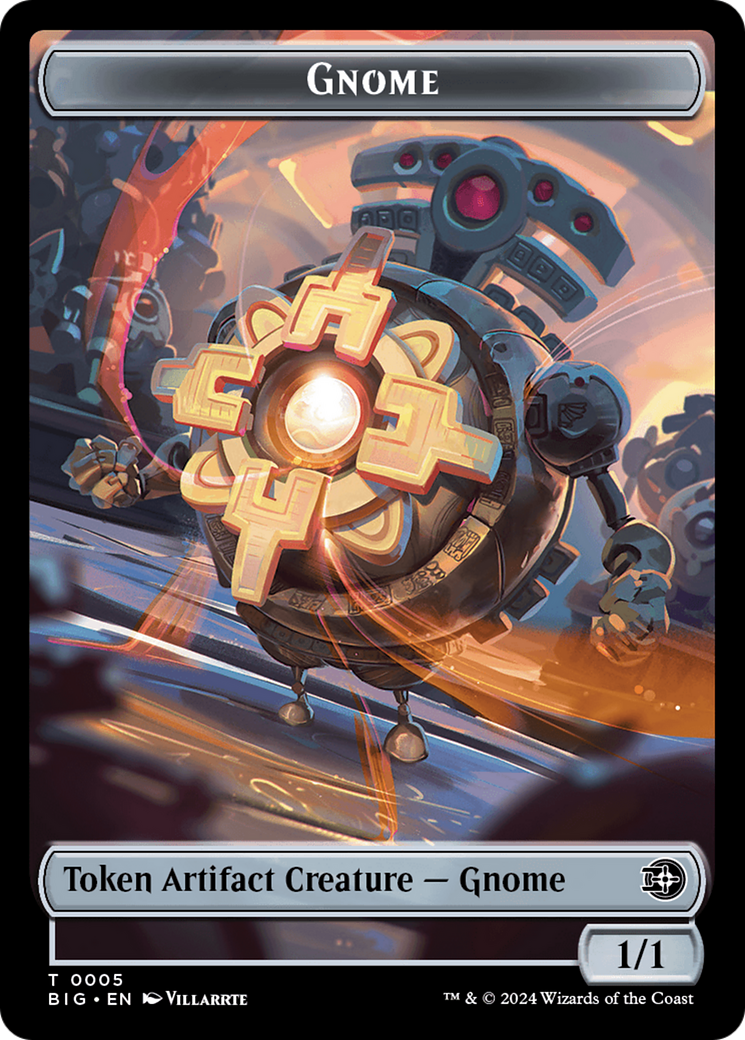 Treasure // Gnome Double-Sided Token [Outlaws of Thunder Junction Tokens] | Lots Moore NSW