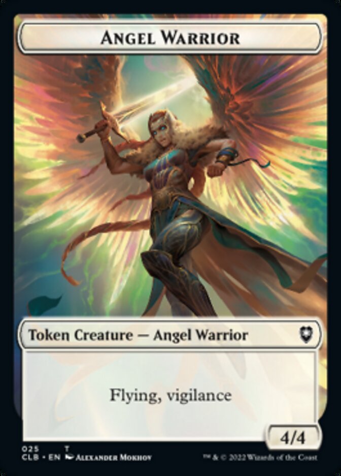 Kor Warrior // Angel Warrior Double-Sided Token [Commander Legends: Battle for Baldur's Gate Tokens] | Lots Moore NSW