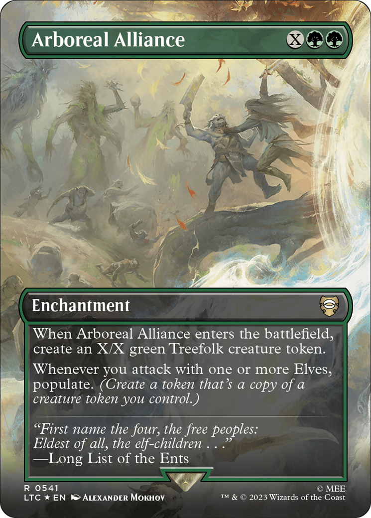 Arboreal Alliance (Borderless) (Surge Foil) [The Lord of the Rings: Tales of Middle-Earth Commander] | Lots Moore NSW