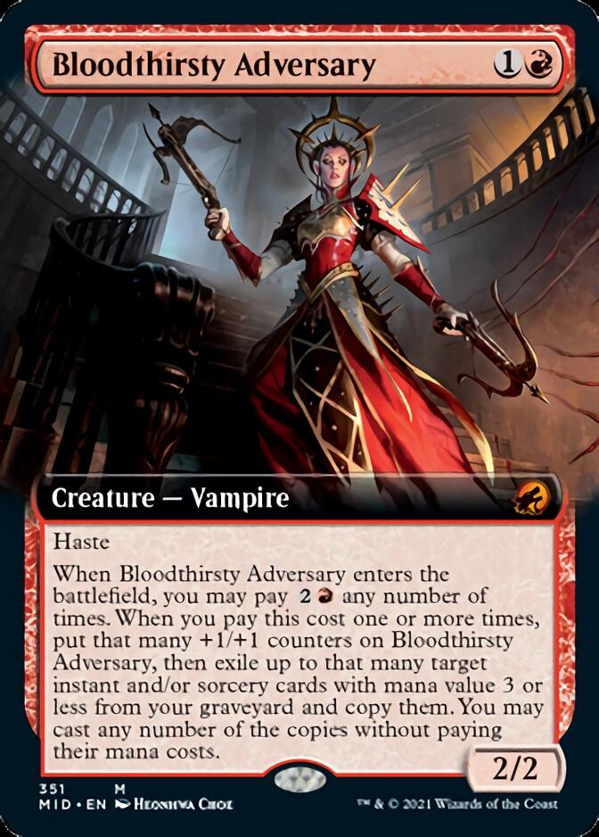 Bloodthirsty Adversary (Extended Art) [Innistrad: Midnight Hunt] | Lots Moore NSW