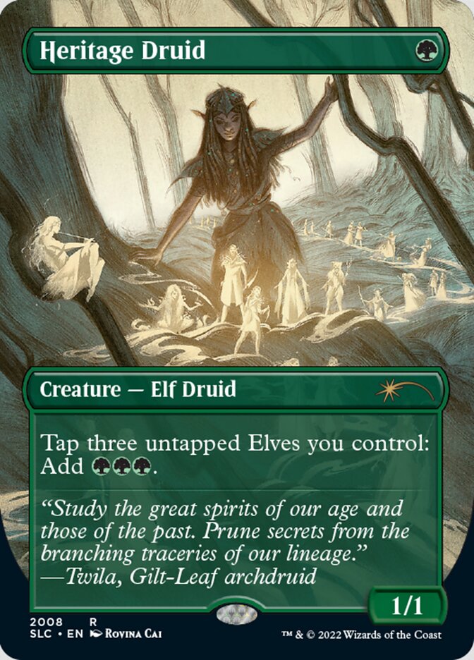 Heritage Druid (Borderless) [Secret Lair Countdown Kit] | Lots Moore NSW