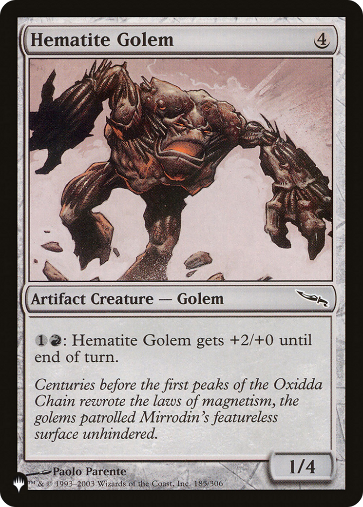 Hematite Golem [The List Reprints] | Lots Moore NSW