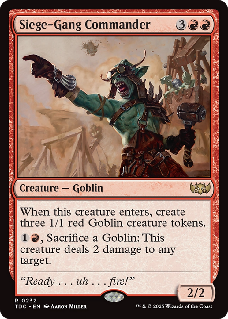 Siege-Gang Commander [Tarkir: Dragonstorm Commander] | Lots Moore NSW