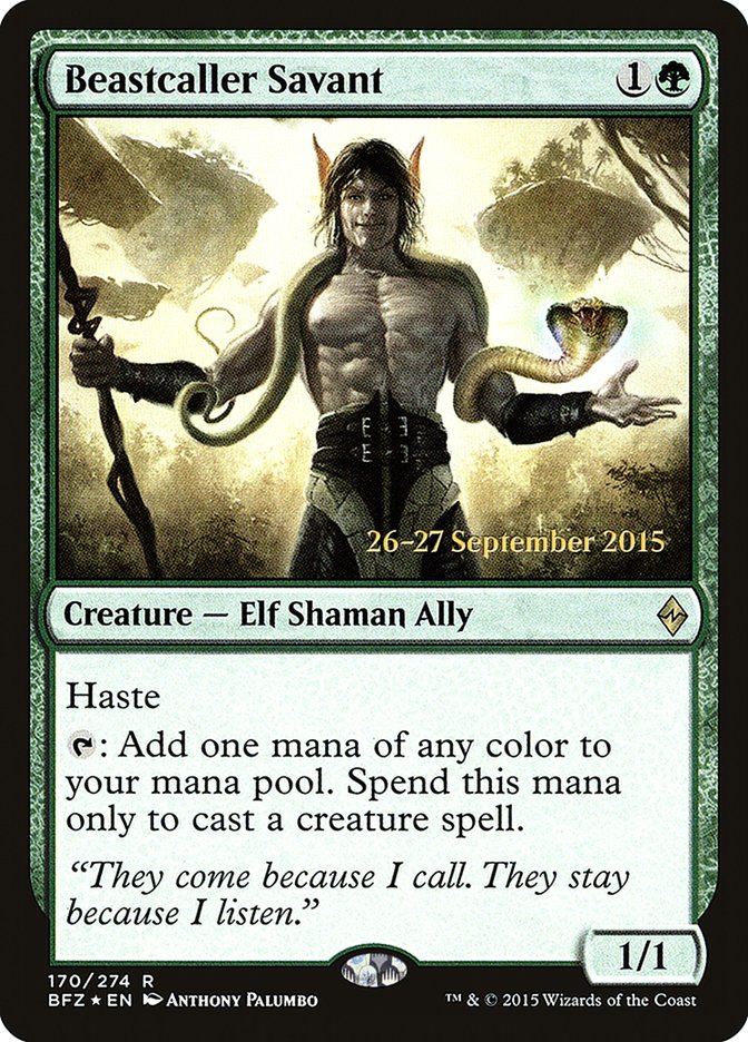 Beastcaller Savant [Battle for Zendikar Prerelease Promos] | Lots Moore NSW