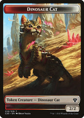 Bird // Dinosaur Cat Double-Sided Token [Commander 2020 Tokens] | Lots Moore NSW