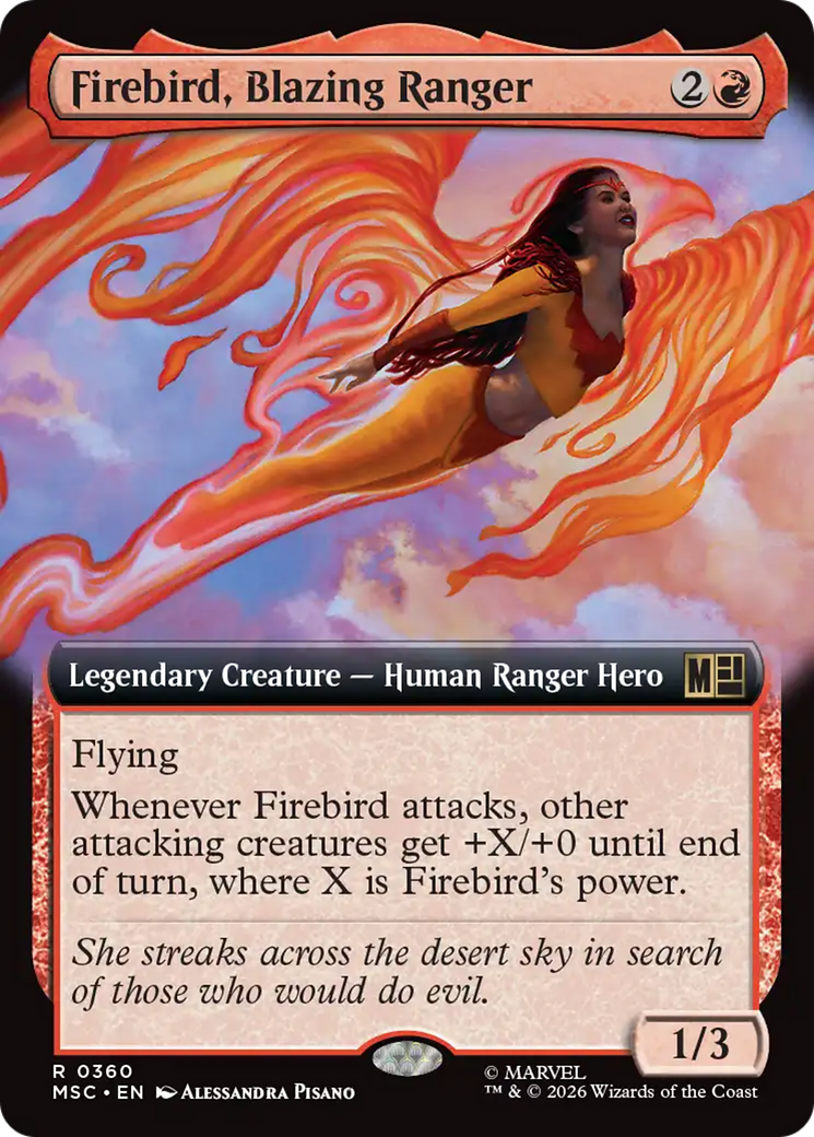 Firebird, Blazing Ranger (Extended Art) [Marvel Super Heroes Commander] | Lots Moore NSW