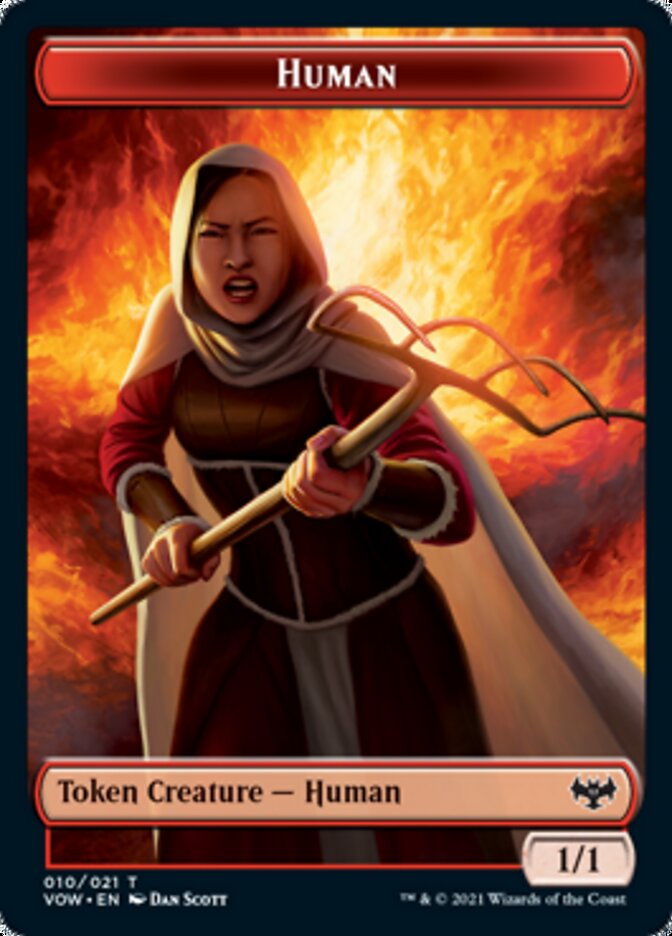 Copy // Human (010) Double-Sided Token [Innistrad: Crimson Vow Tokens] | Lots Moore NSW