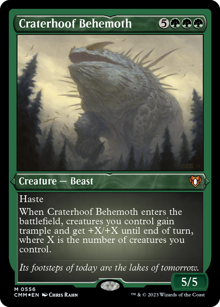 Craterhoof Behemoth (Foil Etched) [Commander Masters] | Lots Moore NSW