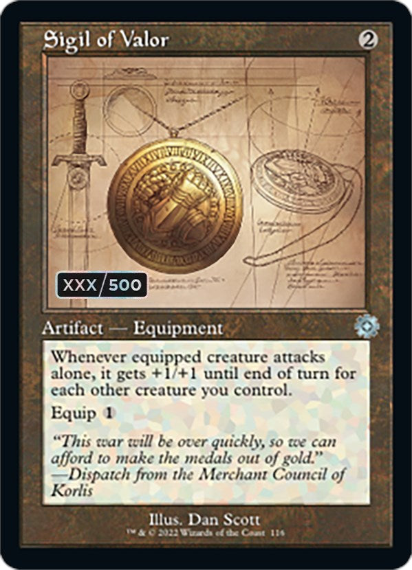Sigil of Valor (Retro Schematic) (Serialized) [The Brothers' War Retro Artifacts] | Lots Moore NSW