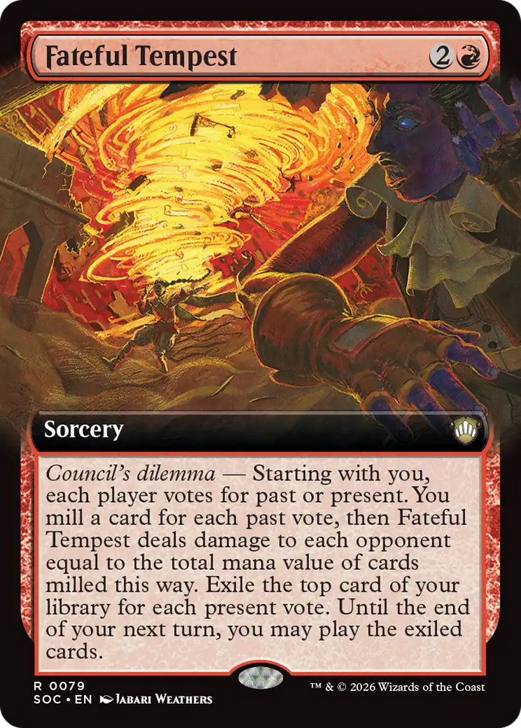 Fateful Tempest (Extended Art) [Secrets of Strixhaven Commander] | Lots Moore NSW