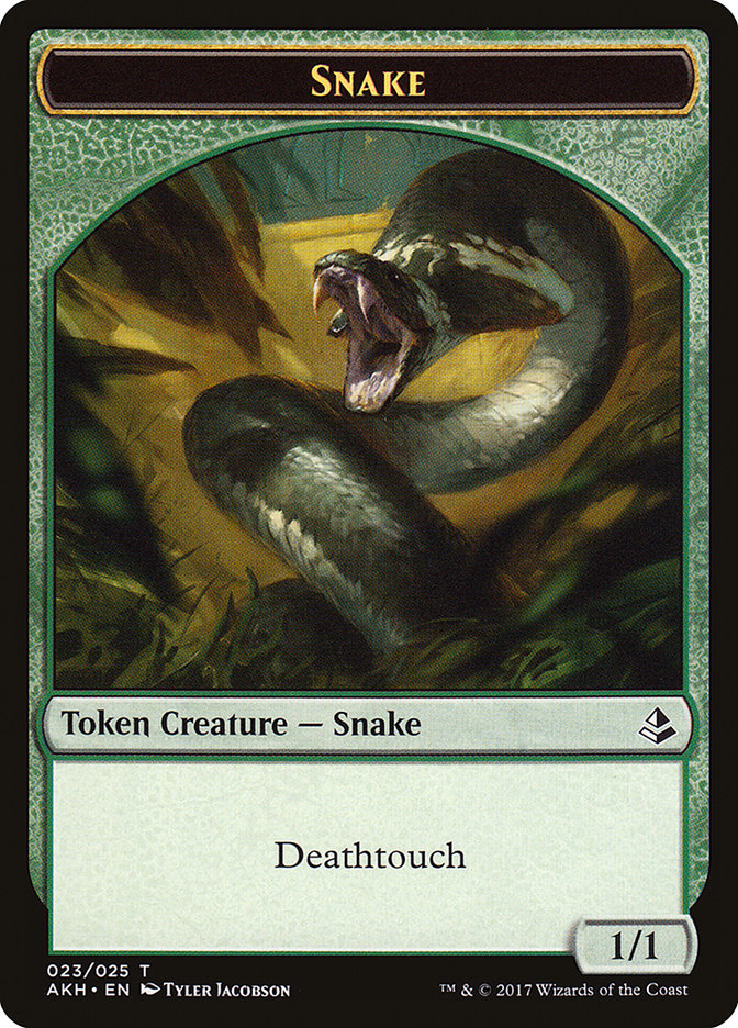 Aven Initiate // Snake Double-Sided Token [Amonkhet Tokens] | Lots Moore NSW