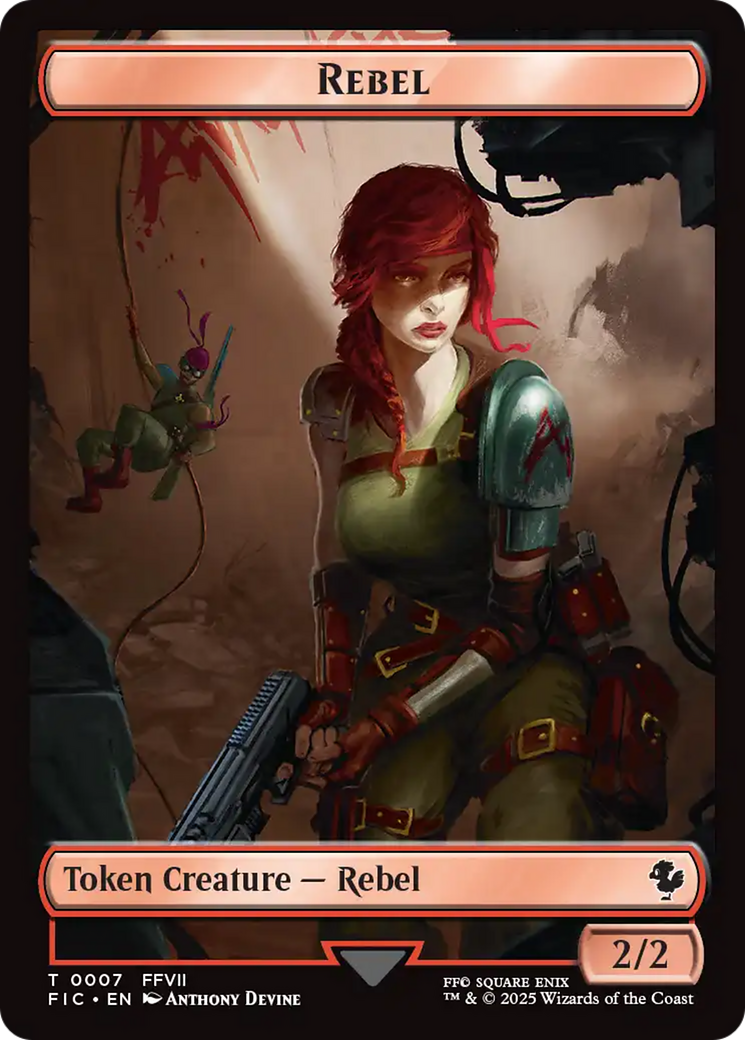 Soldier // Rebel Double-Sided Token [FINAL FANTASY Commander Tokens] | Lots Moore NSW