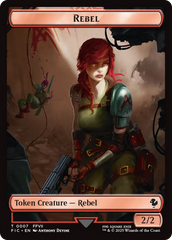 Soldier // Rebel Double-Sided Token (Surge Foil) [FINAL FANTASY Commander Tokens] | Lots Moore NSW
