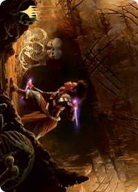 Dogged Pursuit Art Card (Gold-Stamped Signature) [Kaldheim Art Series] | Lots Moore NSW