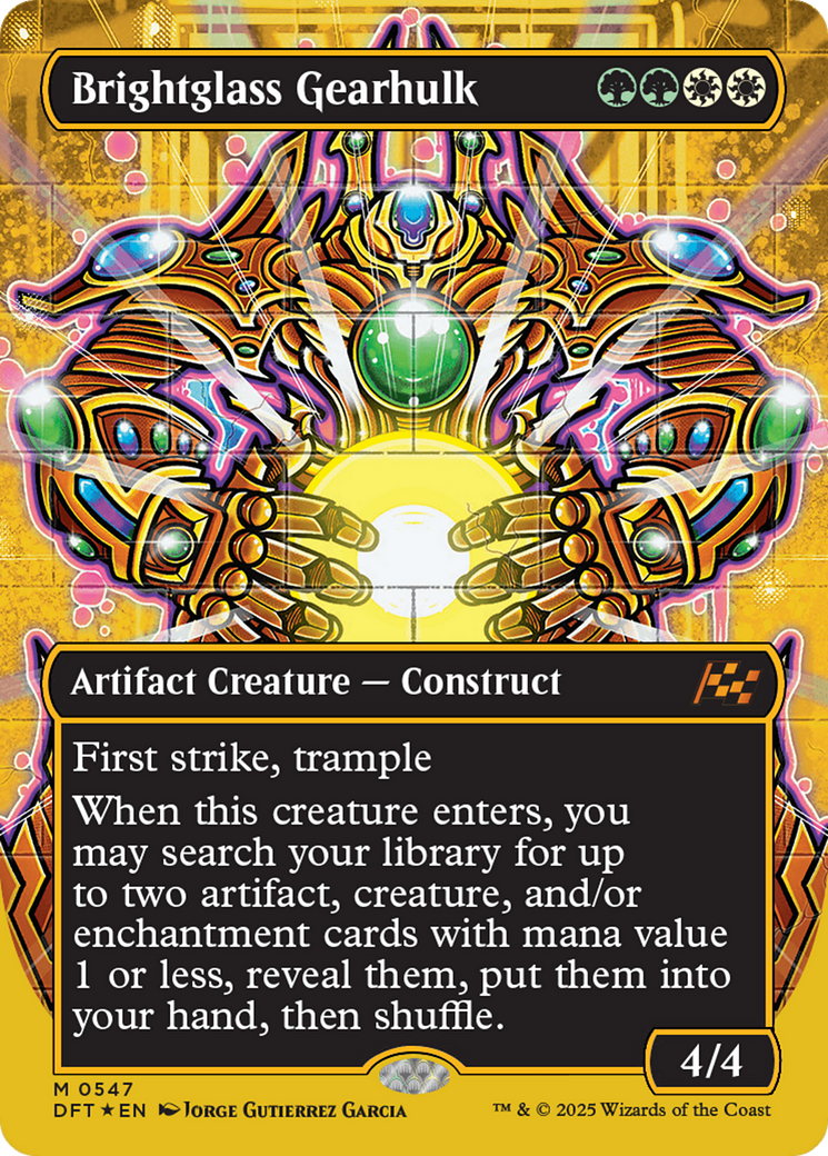 Brightglass Gearhulk (Borderless) (First-Place Foil) [Aetherdrift] | Lots Moore NSW