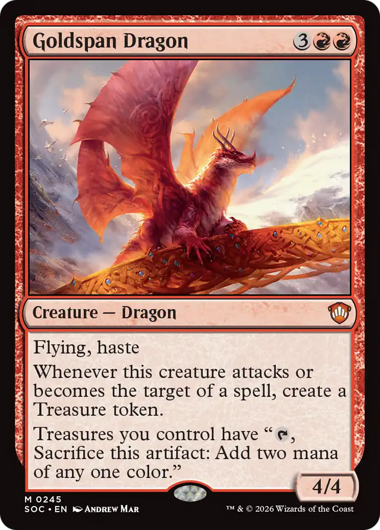 Goldspan Dragon [Secrets of Strixhaven Commander] Magic: The Gathering | Lots Moore NSW