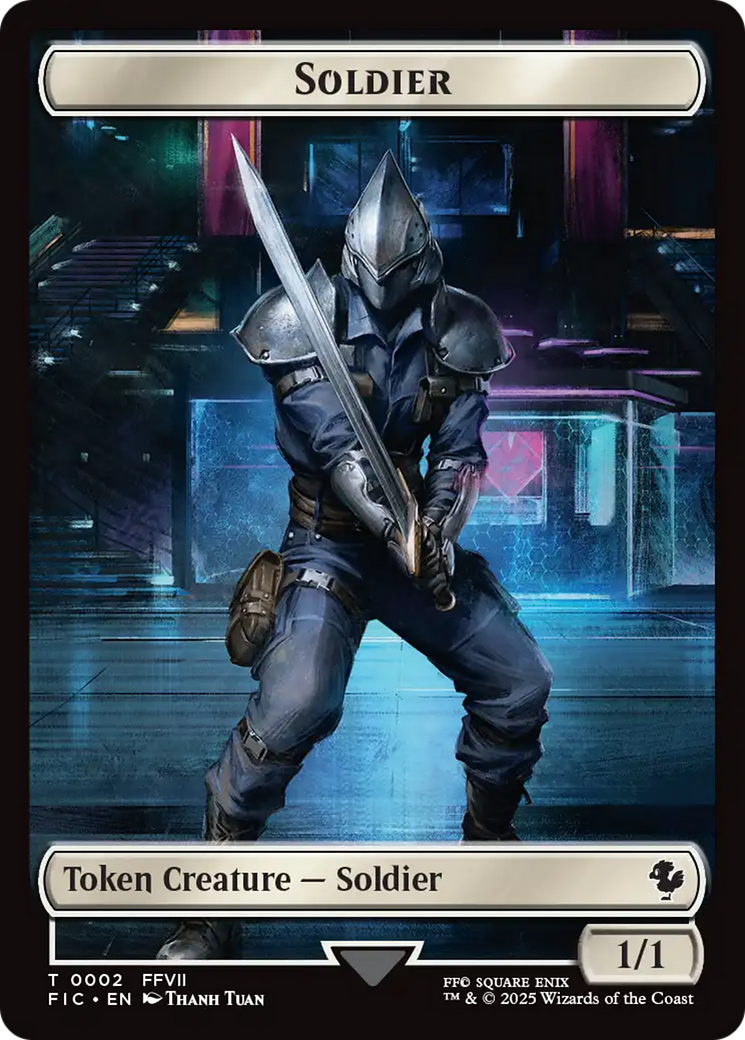 Soldier // Rebel Double-Sided Token [FINAL FANTASY Commander Tokens] | Lots Moore NSW