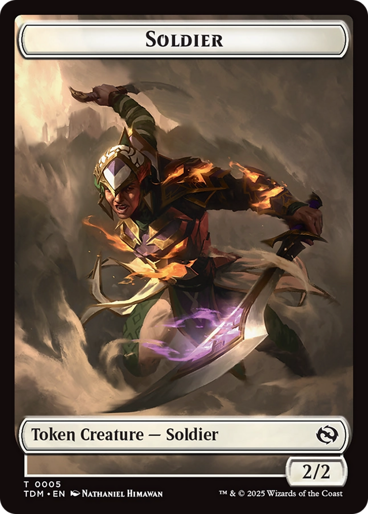 Solider (0004) // Solider (0005) Double-Sided Token [Tarkir: Dragonstorm Tokens] | Lots Moore NSW