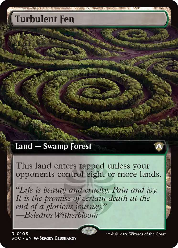 Turbulent Fen (Extended Art) [Secrets of Strixhaven Commander] | Lots Moore NSW