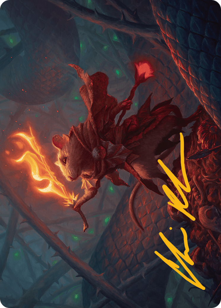 Emberheart Challenger Art Card (Gold-Stamped Signature) [Bloomburrow Art Series] | Lots Moore NSW