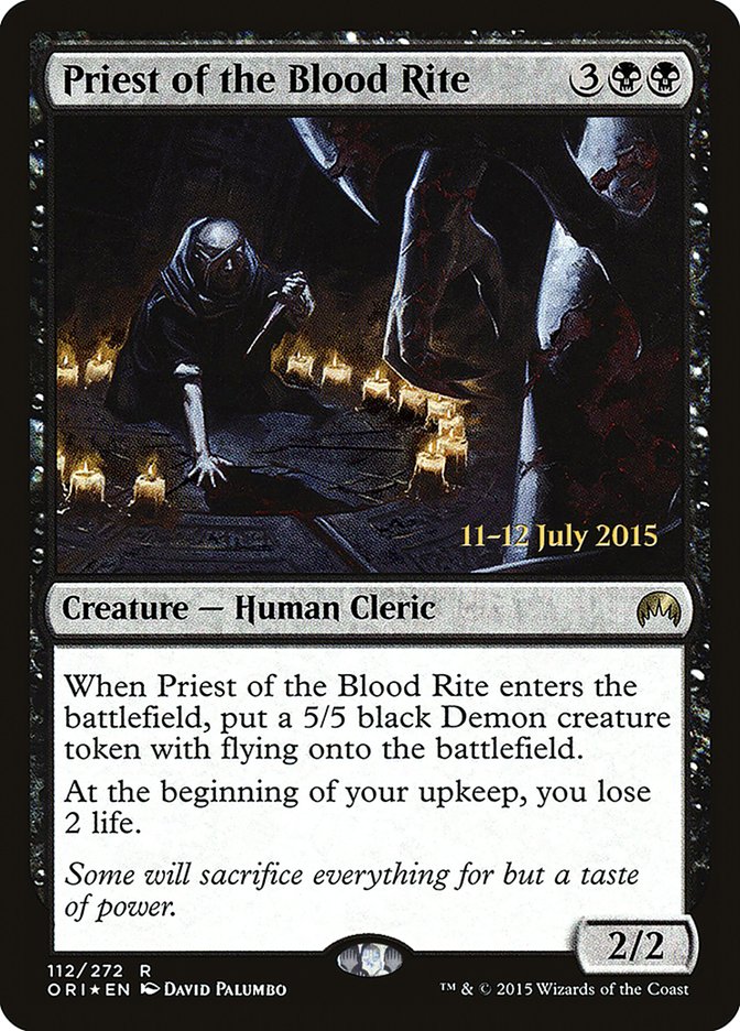 Priest of the Blood Rite [Magic Origins Prerelease Promos] | Lots Moore NSW