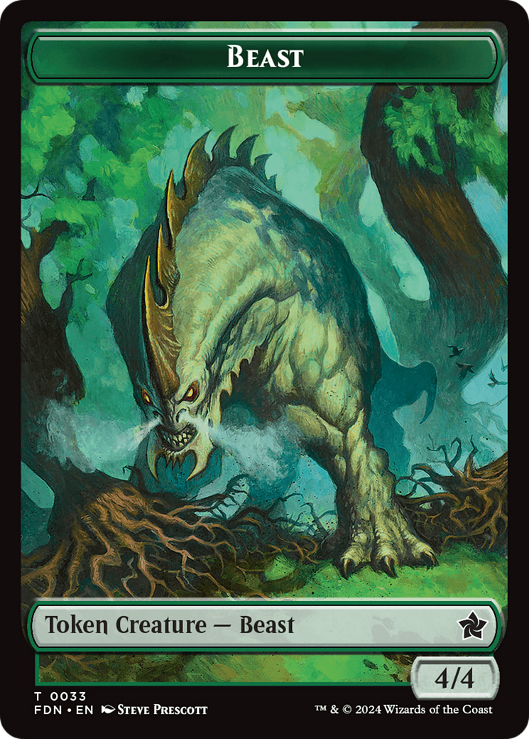 Dog // Beast (0033) Double-Sided Token [Foundations Tokens] | Lots Moore NSW