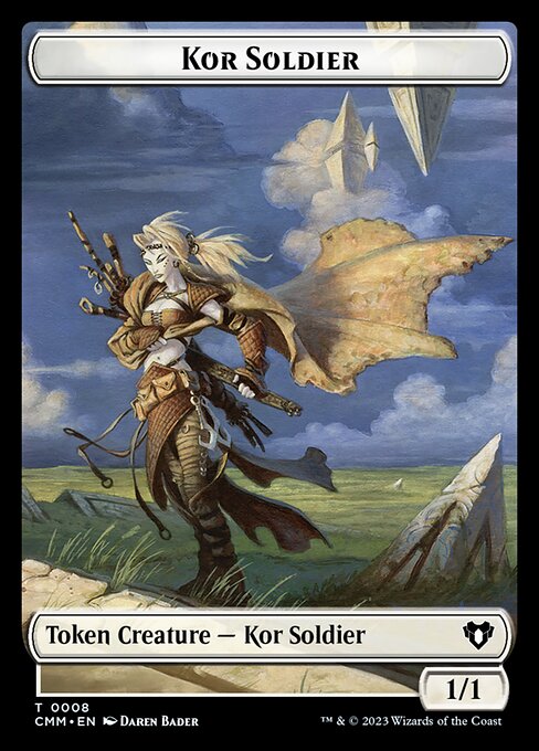 Elemental (0024) // Kor Soldier Double-Sided Token [Commander Masters Tokens] | Lots Moore NSW