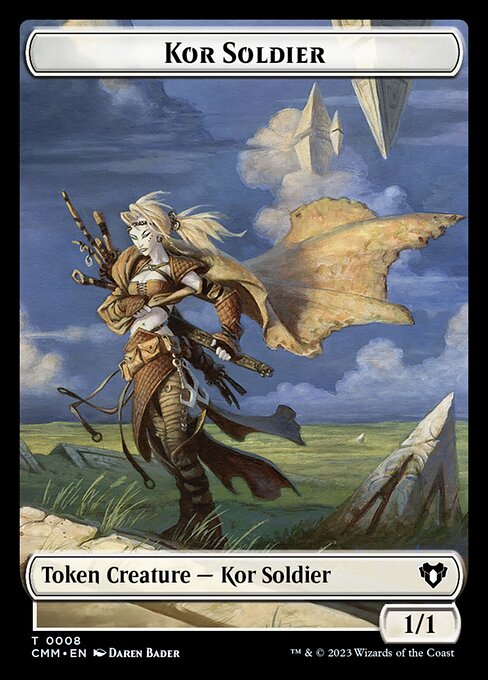 Treasure // Kor Soldier Double-Sided Token [Commander Masters Tokens] | Lots Moore NSW