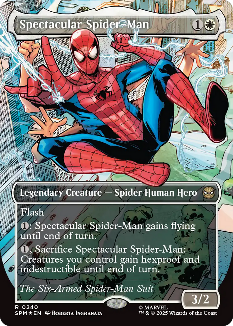 Spectacular Spider-Man (0240) (Borderless) (Textured Foil) [Marvel's Spider-Man] | Lots Moore NSW