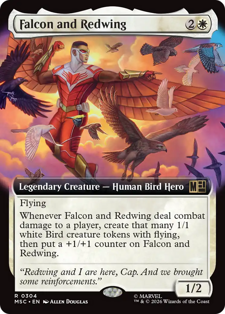 Falcon and Redwing (Extended Art) [Marvel Super Heroes Commander] | Lots Moore NSW