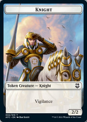 Knight // Saproling Double-Sided Token [Dungeons & Dragons: Adventures in the Forgotten Realms Commander Tokens] | Lots Moore NSW