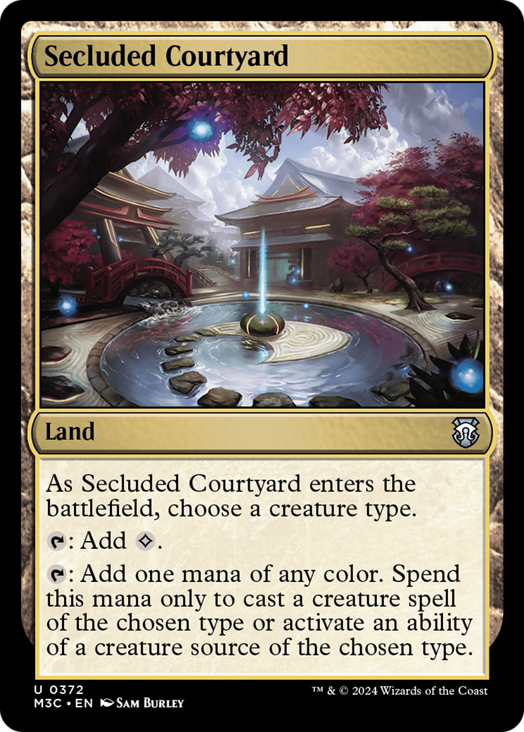 Secluded Courtyard (Ripple Foil) [Modern Horizons 3 Commander] | Lots Moore NSW