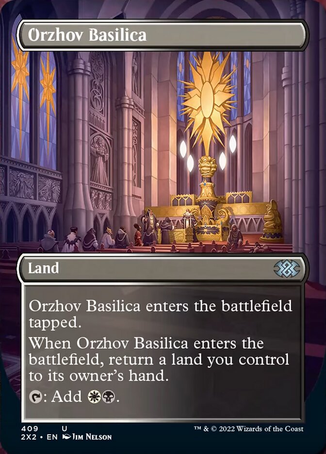 Orzhov Basilica (Borderless Alternate Art) [Double Masters 2022] | Lots Moore NSW