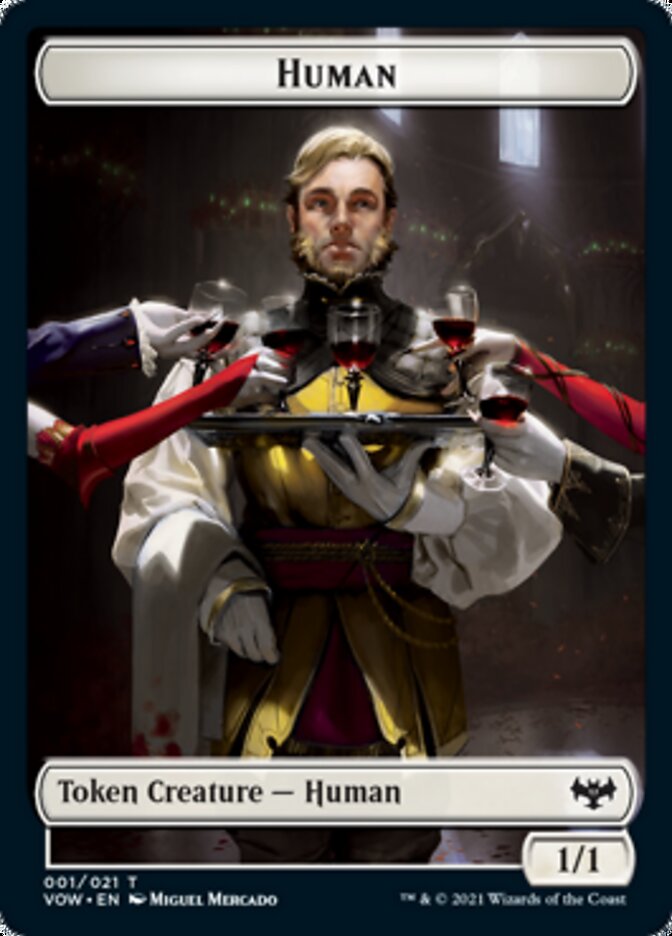 Human (001) // Spirit (002) Double-Sided Token [Innistrad: Crimson Vow Tokens] | Lots Moore NSW