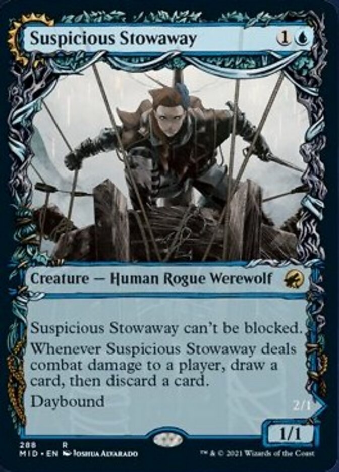 Suspicious Stowaway // Seafaring Werewolf (Showcase Equinox) [Innistrad: Midnight Hunt] | Lots Moore NSW