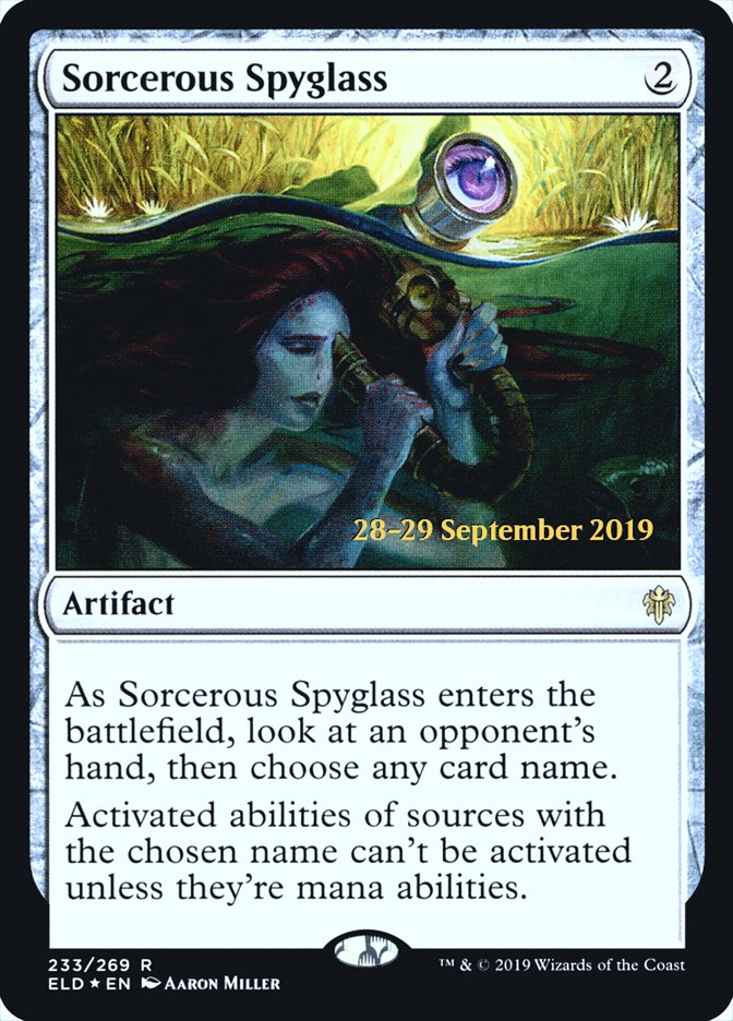 Sorcerous Spyglass [Throne of Eldraine Prerelease Promos] | Lots Moore NSW