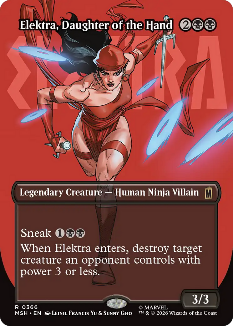 Elektra, Daughter of the Hand (Borderless) (366) [Marvel Super Heroes] | Lots Moore NSW