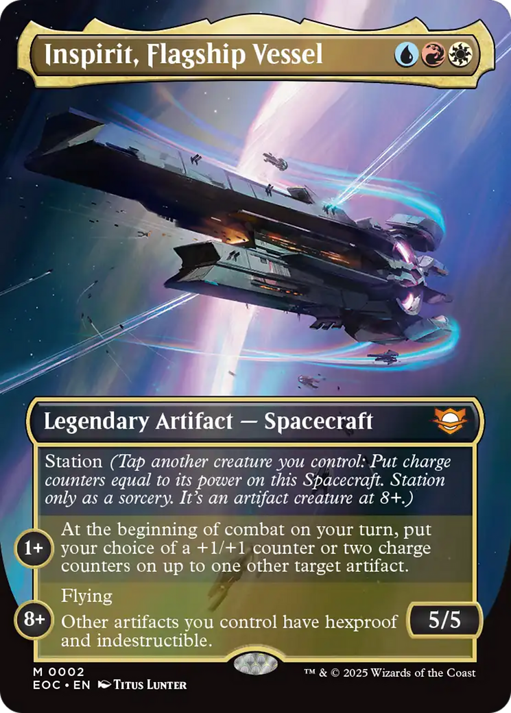 Inspirit, Flagship Vessel (Borderless) [Edge of Eternities Commander] | Lots Moore NSW